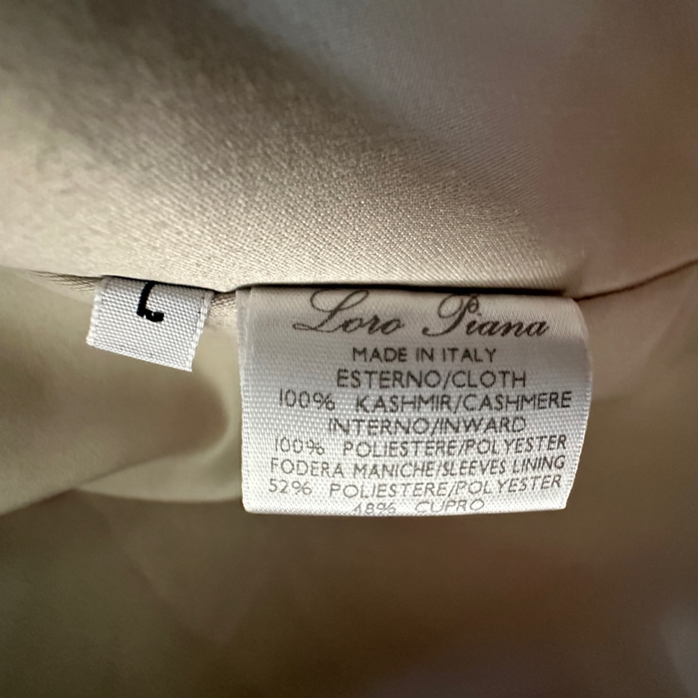 LORO PIANA: Storm System  - Long Jacket 💯% Cashmere Sz: Large - Picture 9 of 16